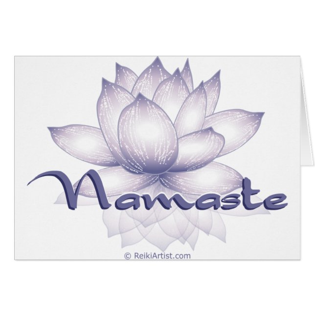 Cartão Lavanda de Namaste Lotus (Frente Horizontal)