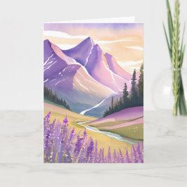 Cartão Lavanda de Primavera | Parque Nacional Glacier Aqu