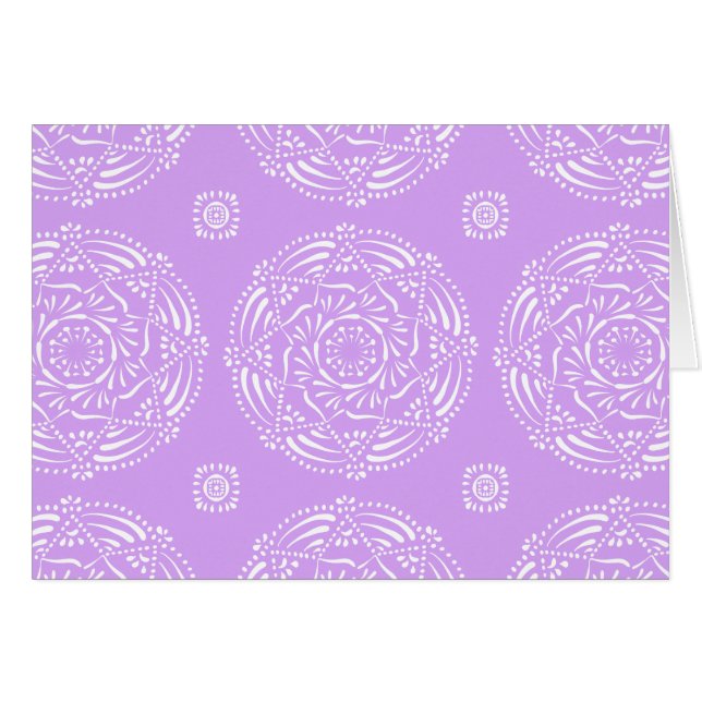 Cartão Lavanda Mandala (Frente Horizontal)