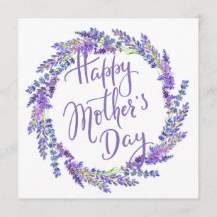 Cartão lavanda para Dia de as mães