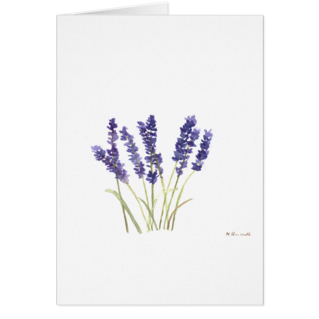 Cartão Lavandas flores lavanda francesa (Frente)