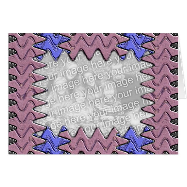 Cartão Lavendar e quadro azul da foto (Frente Horizontal)