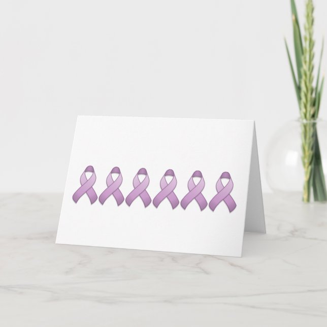 Cartão Lavender Awareness Ribbon Card (Frente)