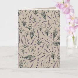 Cartão Lavender Botanical Pattern Greeting Card