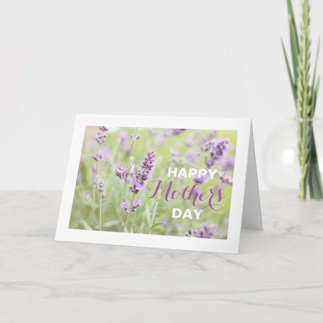 Cartão Lavender Happy Mother's Day (Frente)