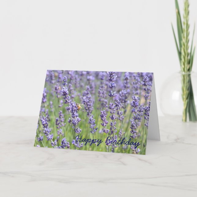 Cartão Lavender Inspired Birthday Card (Frente)