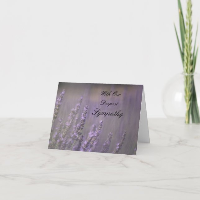 Cartão Lavender Sympathy Card (Frente)