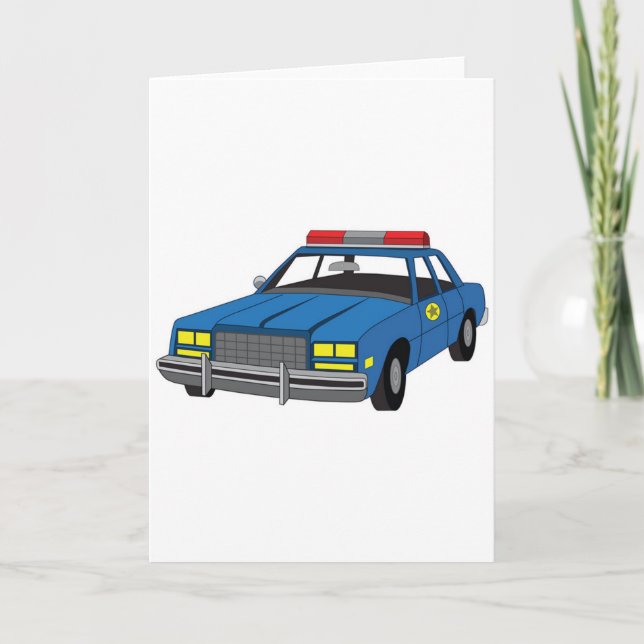 Cartão law enforcement academy grad police car (Frente)