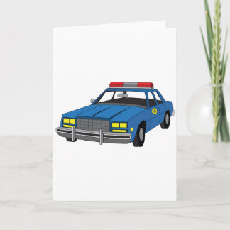 Cartão law enforcement academy grad police car