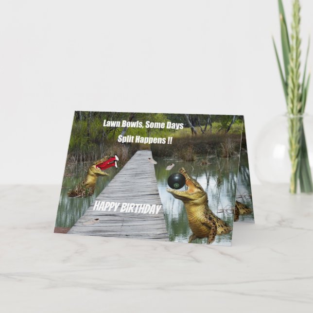 Cartão Lawn Bowls - A Divisão Da Austrália Acontece, Cart (Frente)