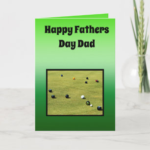 Cartão Lawn Bowls Fathers Day,
