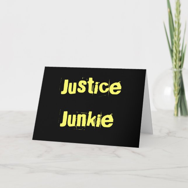 Cartão Lawyer Birthday | Justice Junkie Nickname Joke (Frente)
