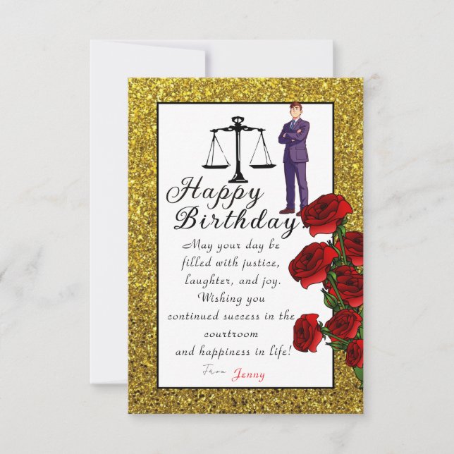 Cartão lawyer's birthday (Frente)