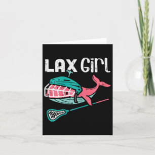 Cartão Lax Girl Lacrosse, Jogadora de Esportes de Baleia,