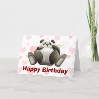 Cartão Lazy Panda Birthday Card