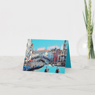 Cartão ldp VENICE - gondolas - rialto -