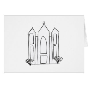 Cartão LDS Salt Lake City Temple simples mormon moderno
