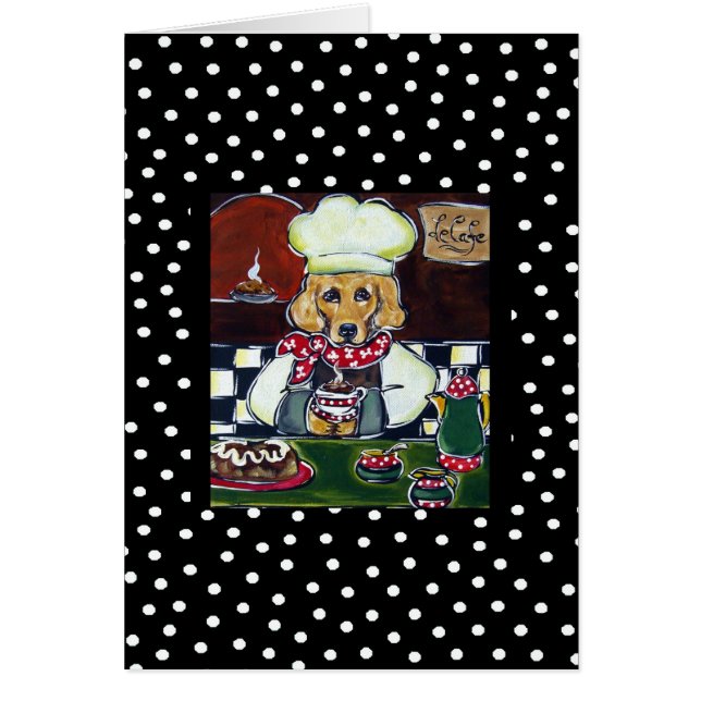 Cartão Le Cafe Ouro Retriever (Frente)