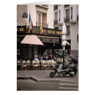 Cartão Le Chat Noir Cafe Card