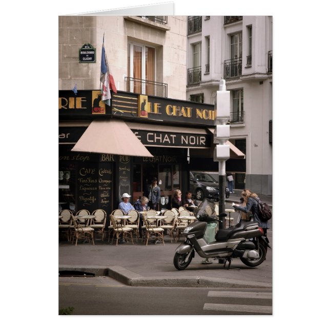 Cartão Le Chat Noir Cafe Card (Frente)