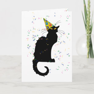 Cartão Le Chat Noir Happy Birthday