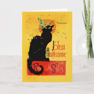 Cartão Le Chat Noir Happy Birthday