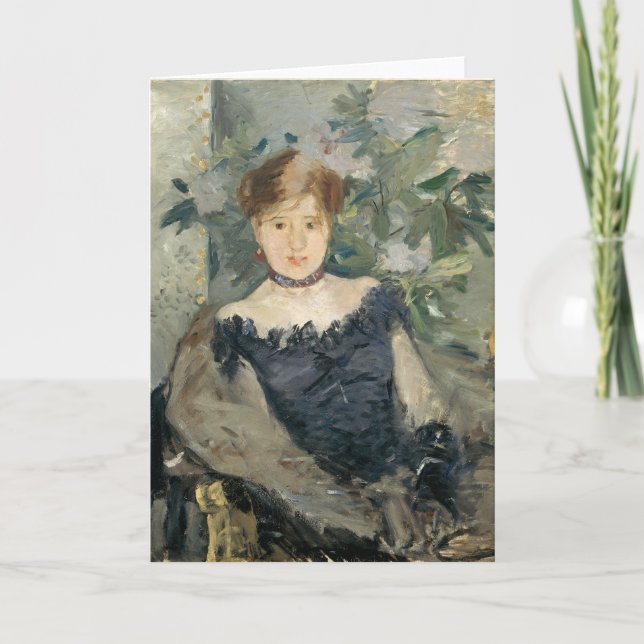 Cartão Le Corsage Noir | Berthe Morisot (Frente)