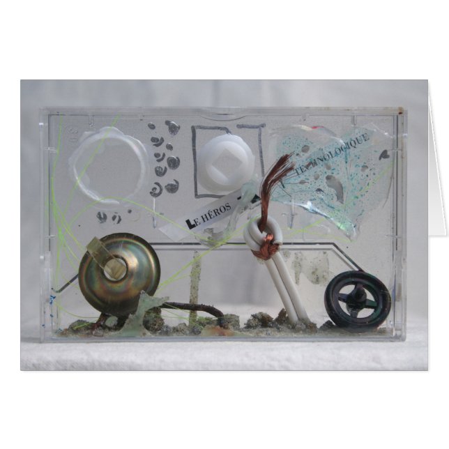 Cartão Le Heros Technologique K7 1986 Mixed-media Geek C (Frente Horizontal)