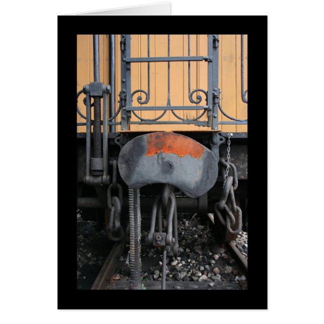 Cartão Le Mastrou com um velho comboio a vapor (Frente)