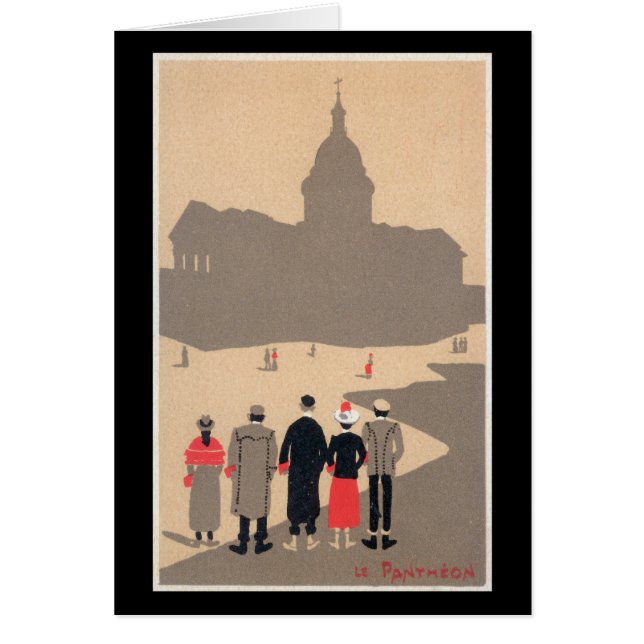 Cartão Le Pantheon Art Deco SceneParis, França (Frente)