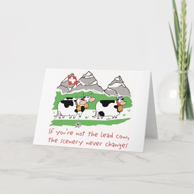 Cartão Lead Cow Greeting Card (Frente)