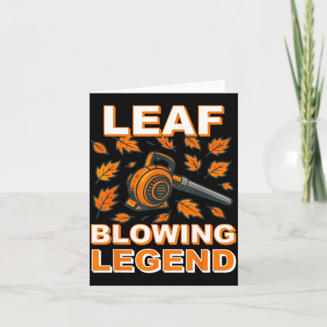 Cartão Leaf Blower Shirt Men Funny Lawn Care Leaf Blowing (Frente)