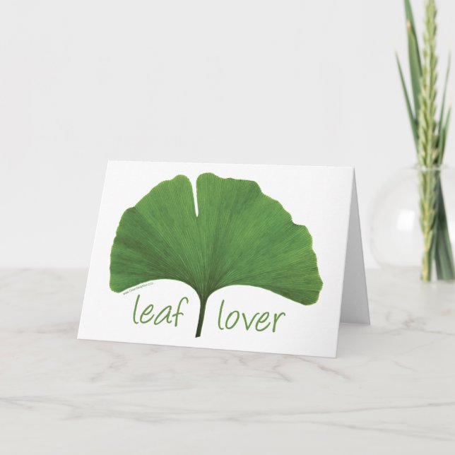 Cartão Leaf Lover Tree Hugger (Frente)