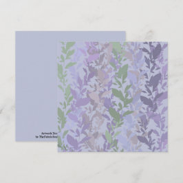 Cartão Leafy Creeping Vine Drawing Pattern With Pastels