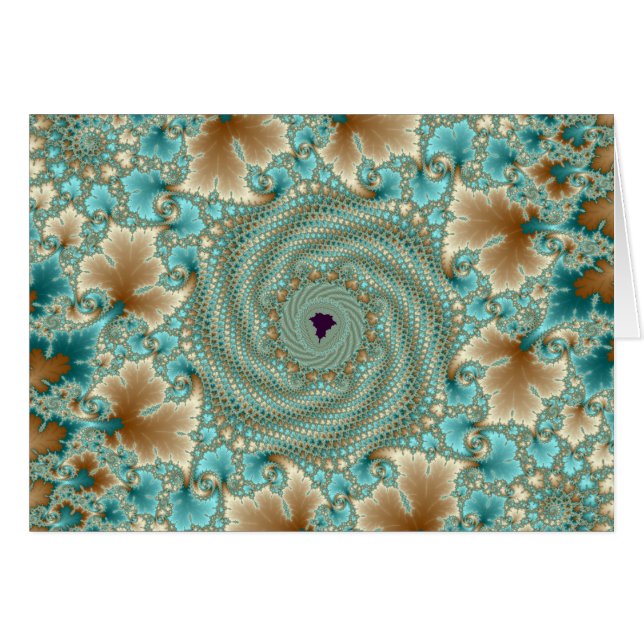 Cartão Leafy Whorls Fractal (Frente Horizontal)