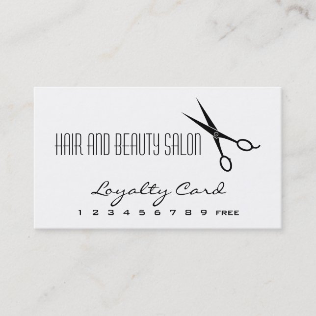 Cartão Lealdade de Salão de Cabelo e Beleza - Teso (Frente)