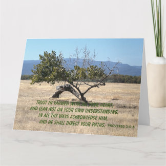 Cartão Lean Not on Your Own Understanding