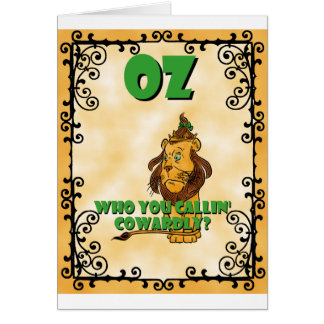 Cartão Leão Cowardly