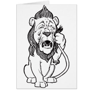 Cartão Leão Cowardly