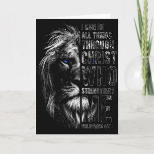 Cartão Leão Cristão Posso Fazer Todas as Coisas Através d