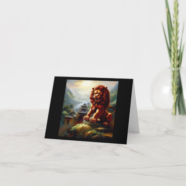 Cartão Leão de Foo Chinês (18) (Frente)