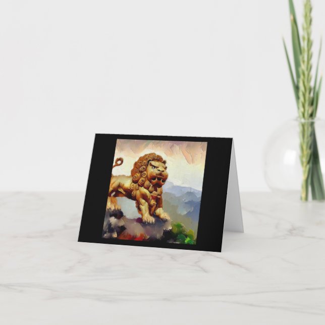 Cartão Leão de Foo Chinês (20) (Frente)