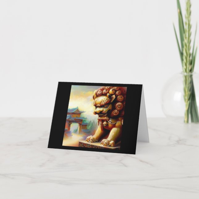 Cartão Leão de Foo Chinês (24) (Frente)