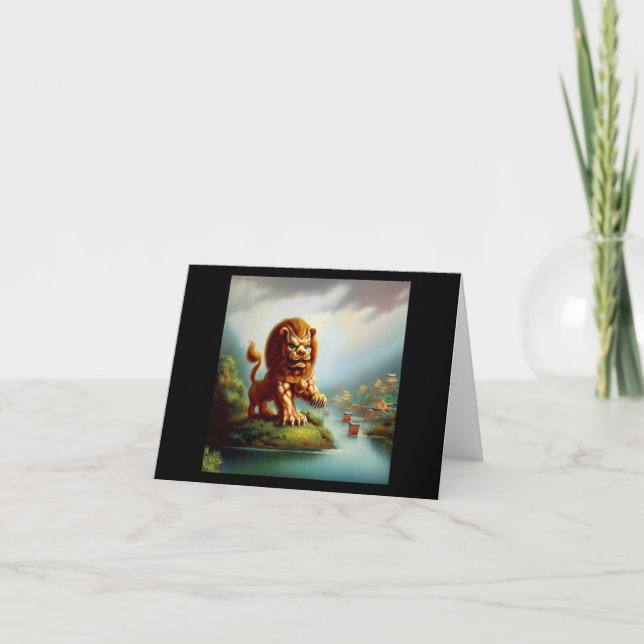 Cartão Leão de Foo Chinês (35) (Frente)