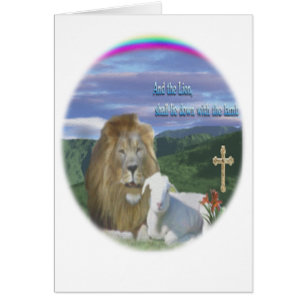 Cartão Leão e Lamb