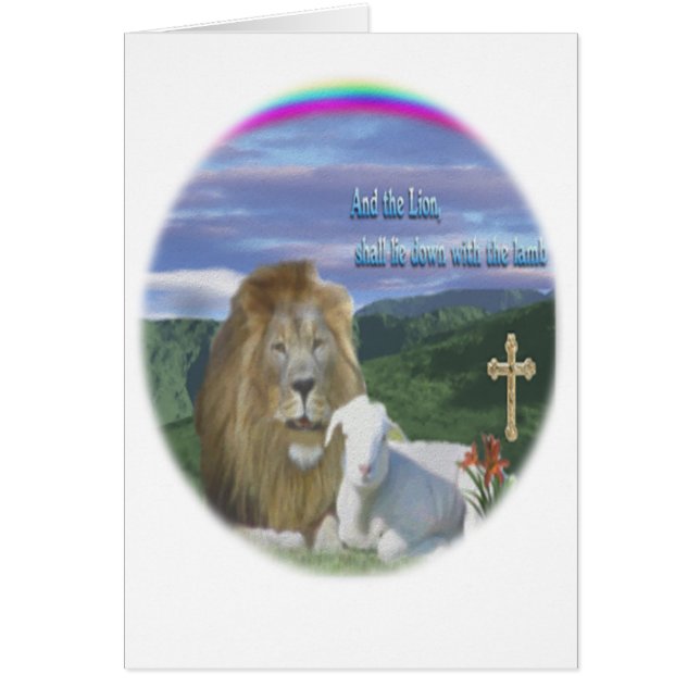 Cartão Leão e o Cordeiro (Frente)