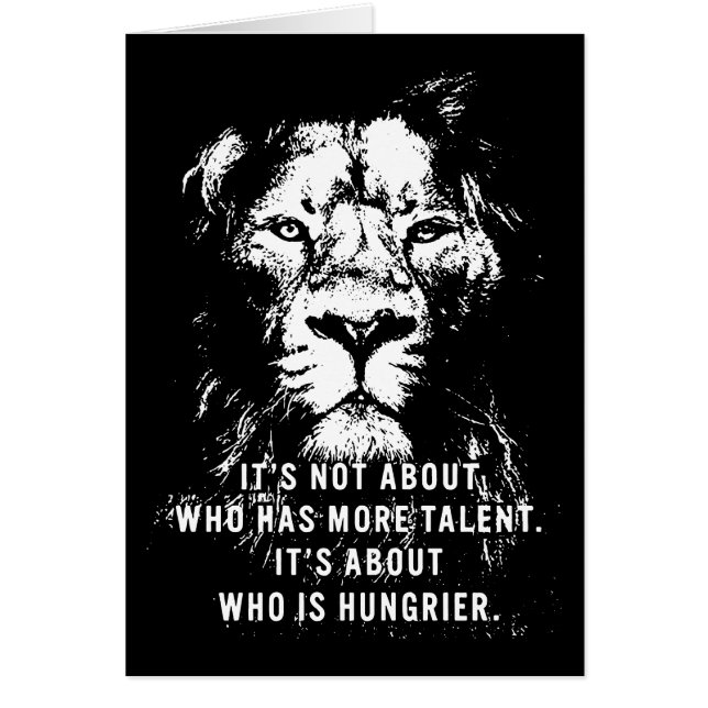 Cartão Leão - Palavras Motivacionais - Inspiração (Frente)