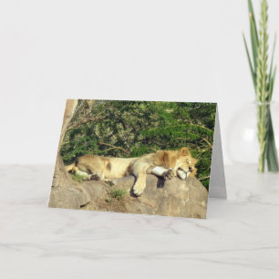 Cartão Leão - Rei da Selva - Relaxando