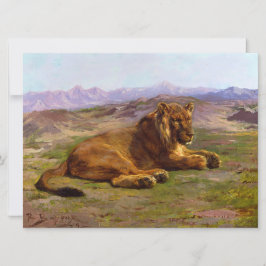 Cartão Leão selvagem no Masai Mara