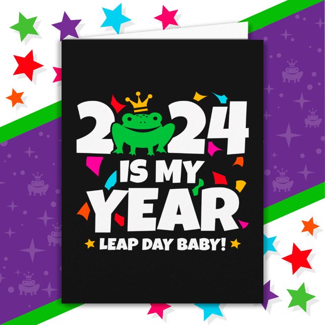 Cartão Leap Day Leaper 2024 É O Meu Ano Fev 29 Aniversári (Criador carregado)